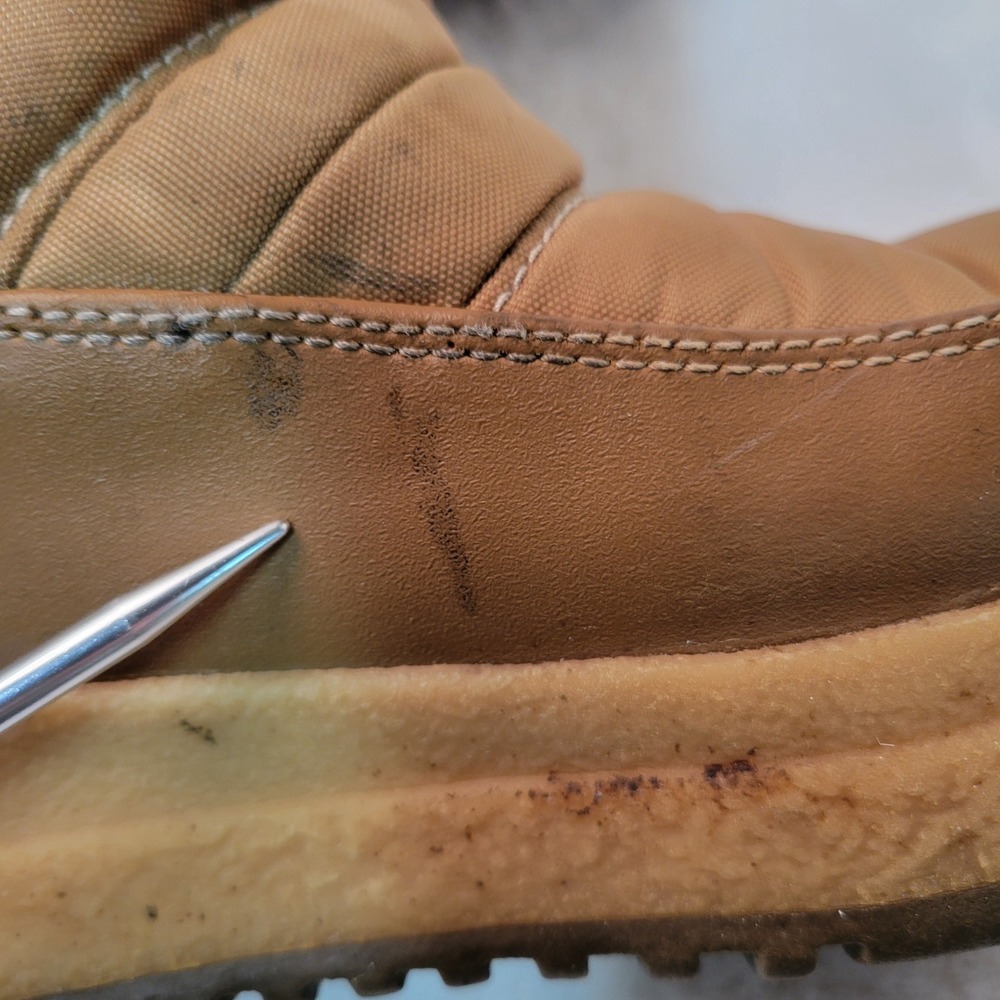 Nordica Vintage Tan Puffer Snow Boots Made in Italy Zip Up Fur Lined Size 44 - Picture 7 of 13